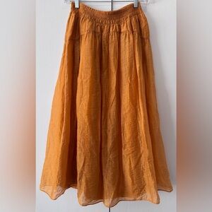 Vince - Vibrant Orange layered flowy skirt - XS